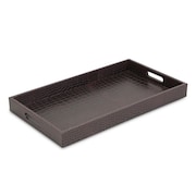 HOMEROOTS Brown Faux Croc Serving Tray 401783